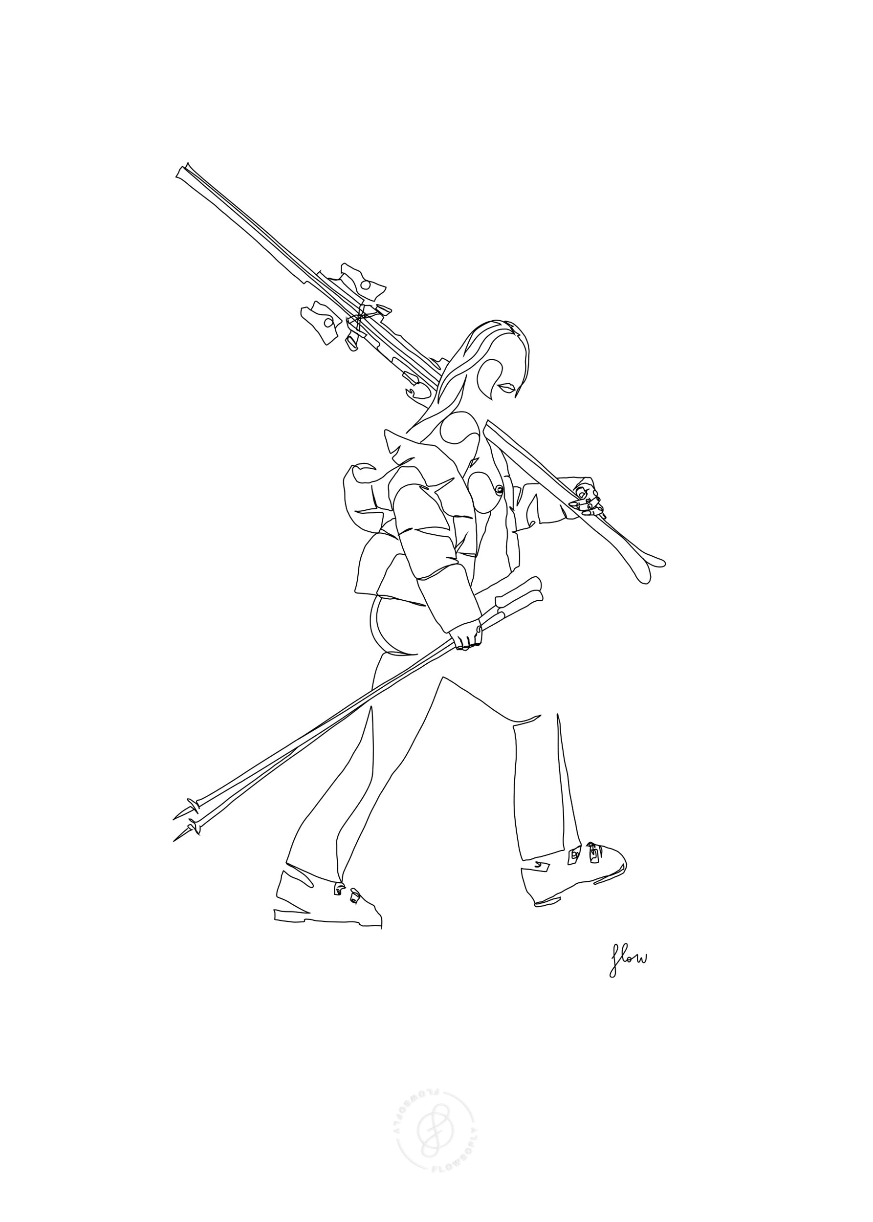 Skier on the mountain