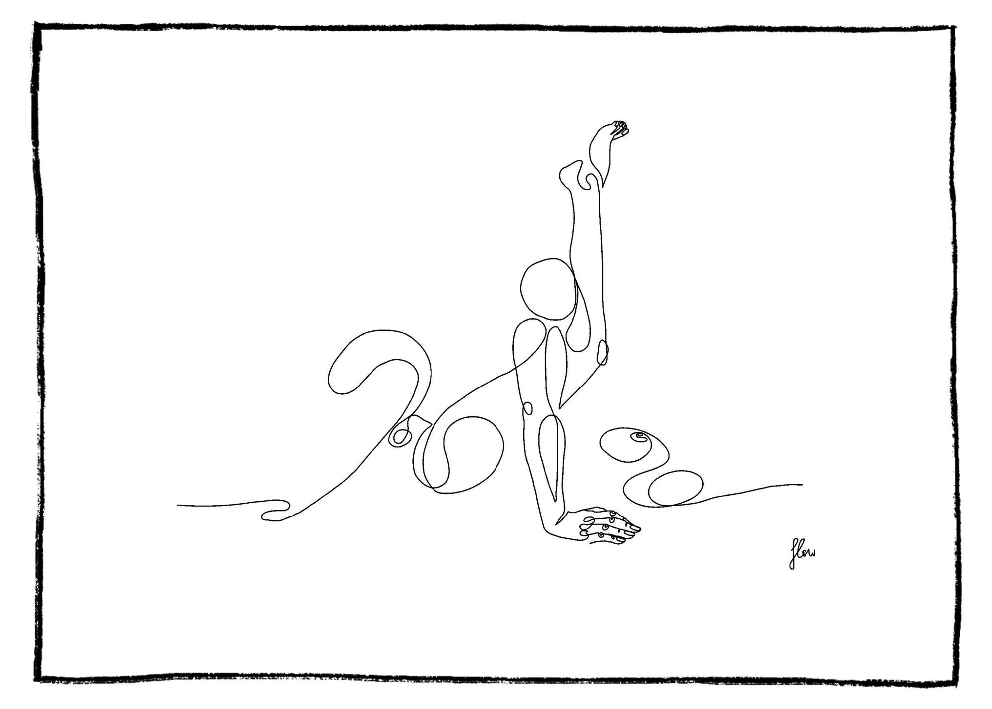 Contemporary Artwork of Lovers in Missionary Sex Position